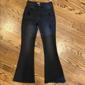 Elegant Black Flare Jeans for Women